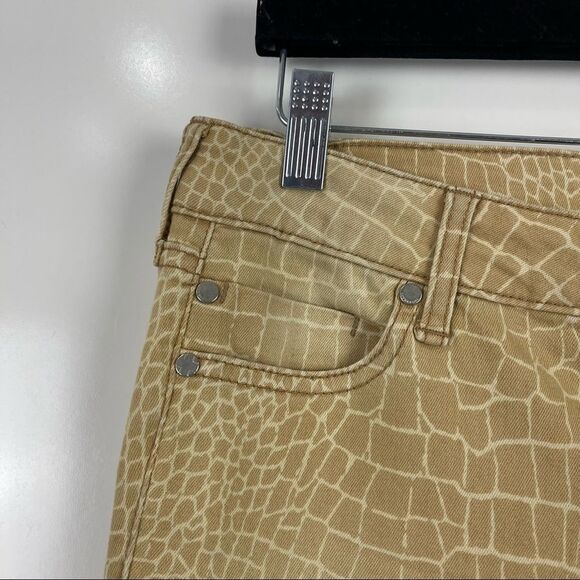 Liverpool Jeans Company Tan Giraffe Animal Print Mid Rise Skinny Jeans Women's 8 - Picture 5 of 7
